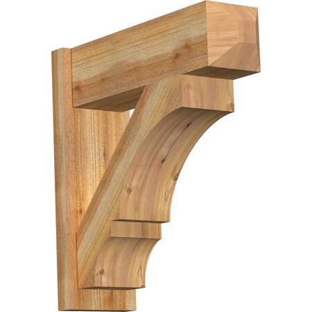 Ekena Millwork Balboa Rough Sawn Craftsman Outlooker, Western Red Cedar, 8"W x 26"D x 26"H OUT08X26X26BOA04RWR